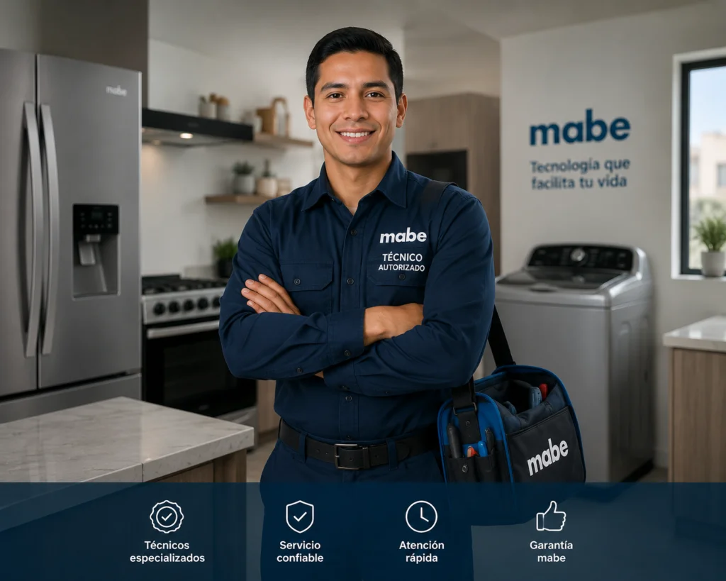 Técnico Mabe realizando mantenimiento preventivo en Panamá